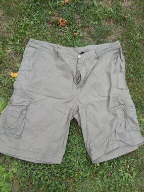 Harley Davidson Army Green Mens Cargo Shorts Size 40